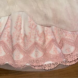 Elegant Pink and White Lace Skirt Toddler Sz. 4T
